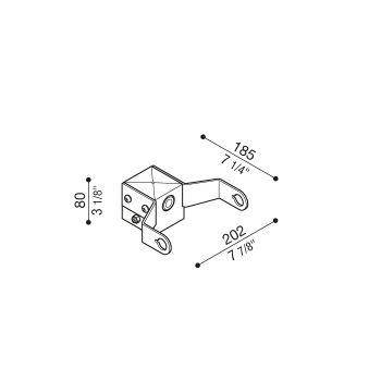 Adaptador de poste Delta 1 para poste de Ø60mm