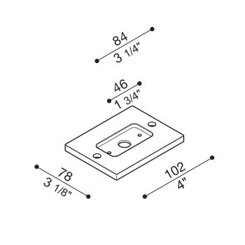 Adaptador para el montaje Tag110 en caja empotrada estándar 503.