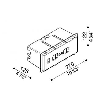 Thermoplastic recess box Stile 260 - Stile Next 260