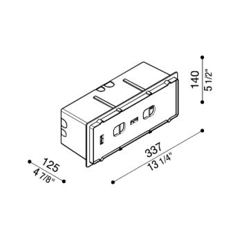 Thermoplastic recess box Stile 330