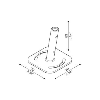 Base en acier 10° pour Linfa