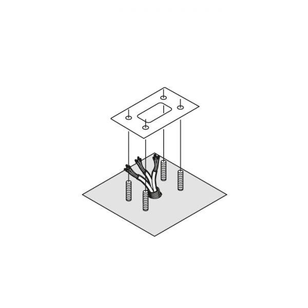 Template and fixing kit for post Stile Next 