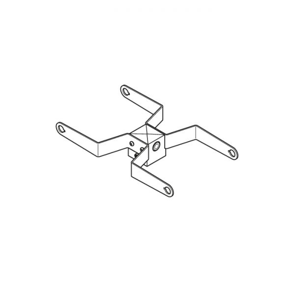 Adaptador de poste doble Versus 1 para poste de Ø60 mm