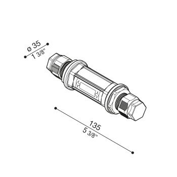 6-polige Koaxial-Klemmleiste