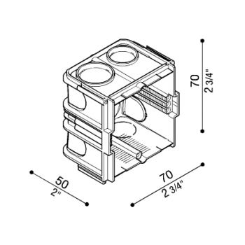 Caja de empotrar standard 502