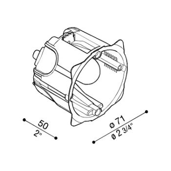 Standard-Einbaugehäuse 502 für Gipskarton