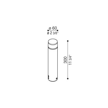 Stik 60 Flat Opal Bollard 300