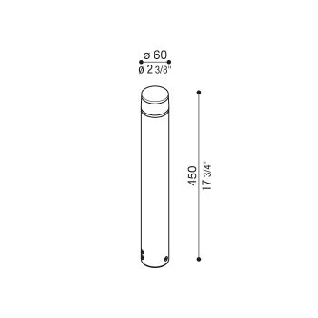 Stik 60 Flat Opal Bollard 450