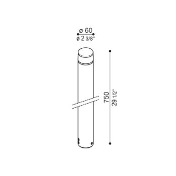 Stik 60 Flat Opal Bollard 750