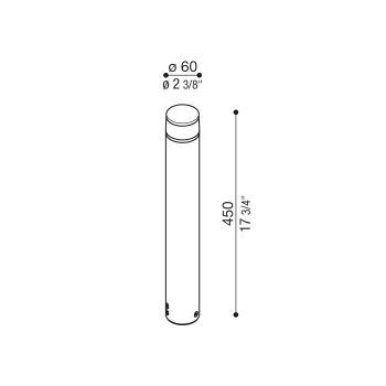 Stik 60 Flat Trasp Bollard 450