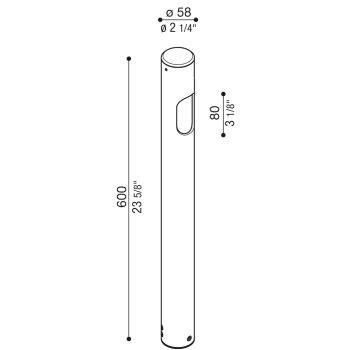 Ago Bollard H600 1L