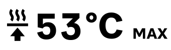 Temp. max  on diffuser 53°C