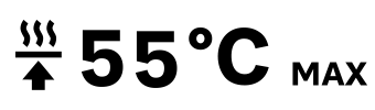Temp. max  on diffuser 55°C